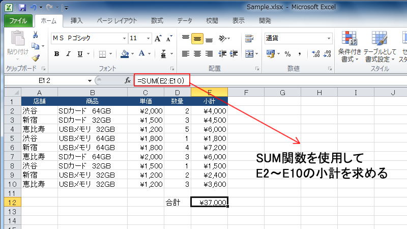 Excelの便利機能活用術 Sumproduct関数で掛け算と足し算をまとめて行う Necネクサソリューションズ