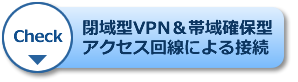 閉域型VPN＆帯域確保型アクセス回線による接続