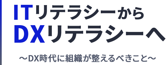 ITリテラシーからDXリテラシーへ ~DX時代に組織が整えるべきこと~