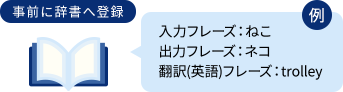 事前に辞書へ登録